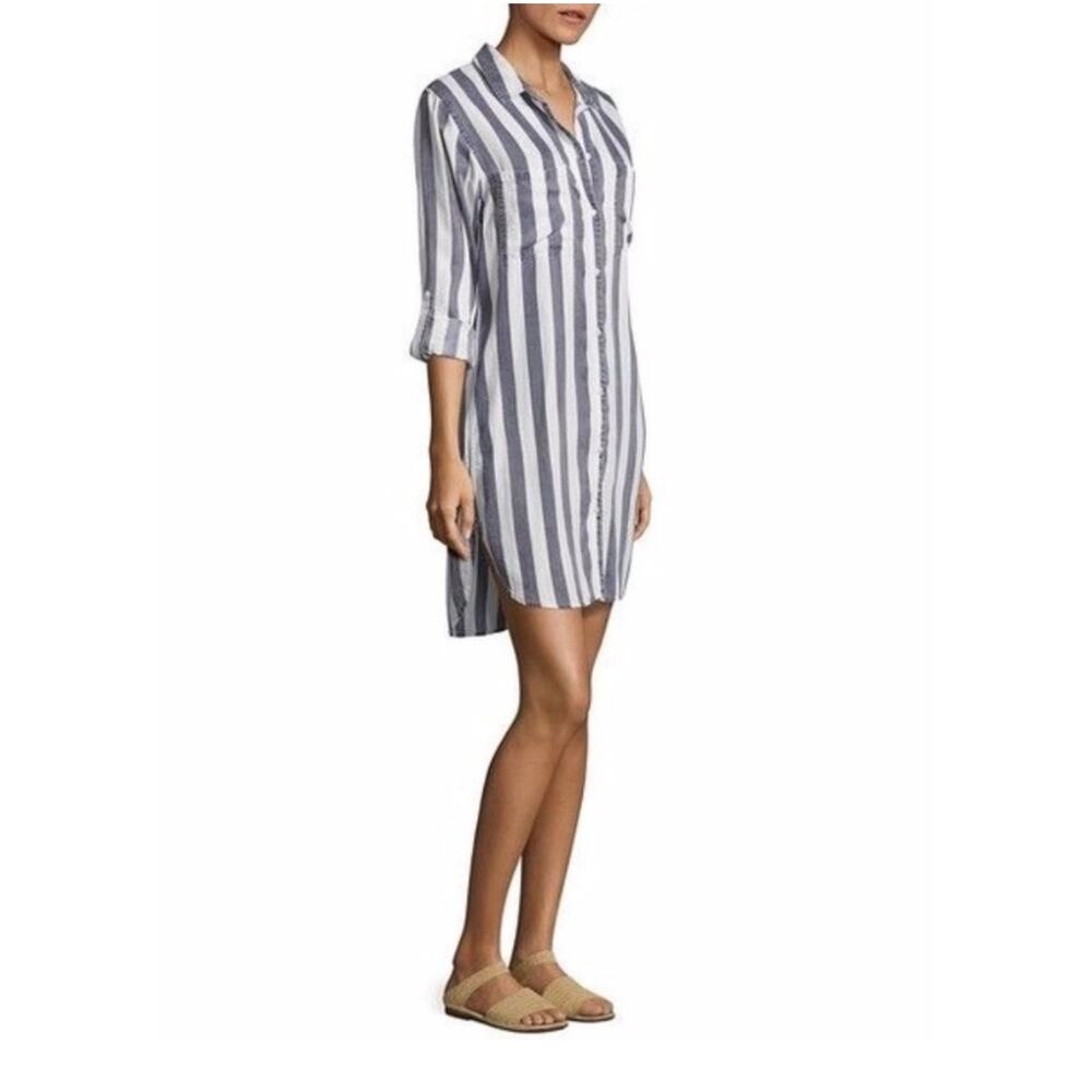 Rails Julian Lisbon Stripe Button Up Shirt Dress … - image 2